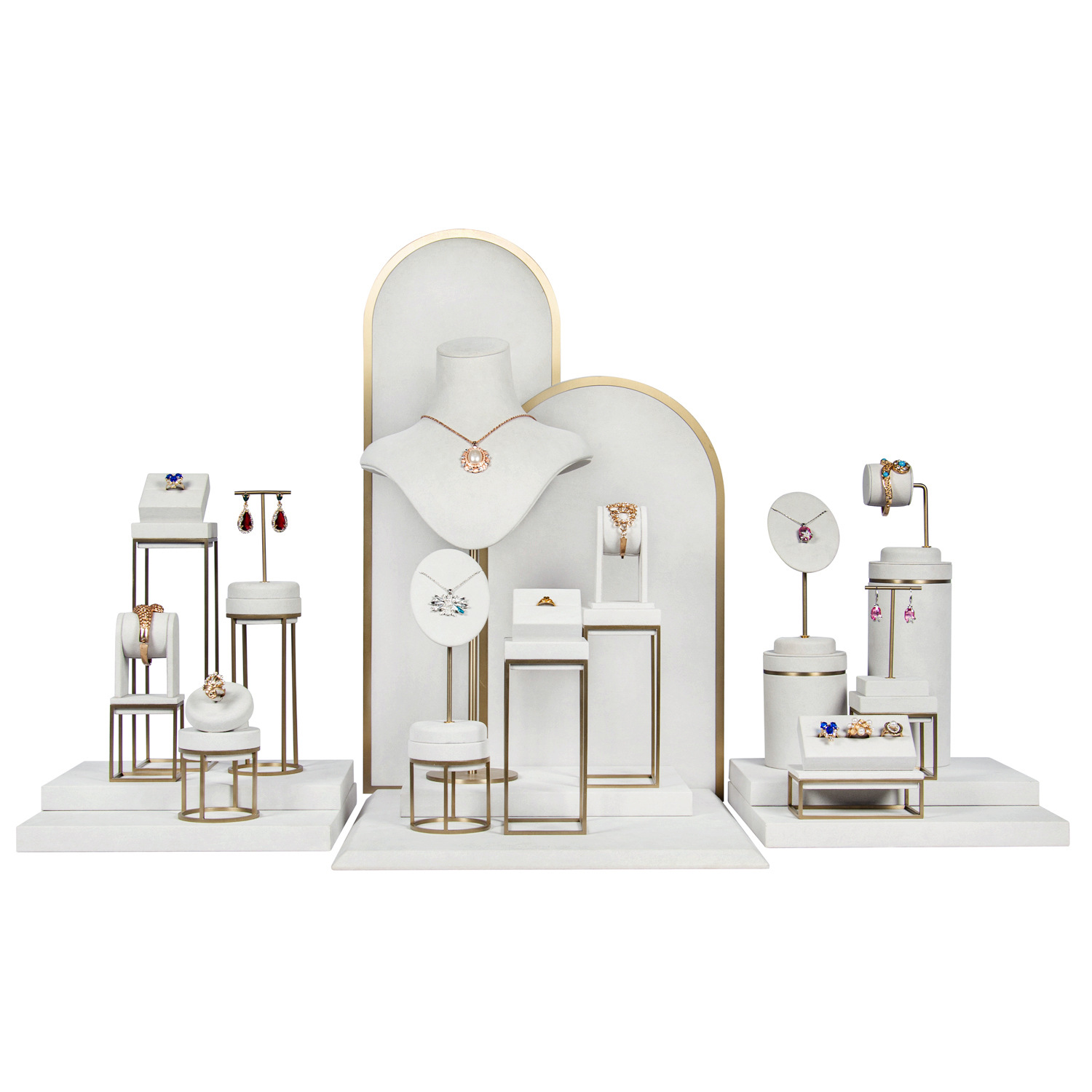 Custom jewelry display metal stand 