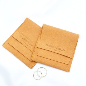 Microfiber envelope jewelry pouch for ring earring necklace 