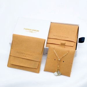 Microfiber envelope jewelry pouch for ring earring necklace 