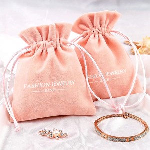 Suede Microfiber Jewelry pink Pouches 