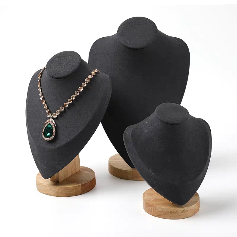 wooden with velvet jewelry display manufacturers china