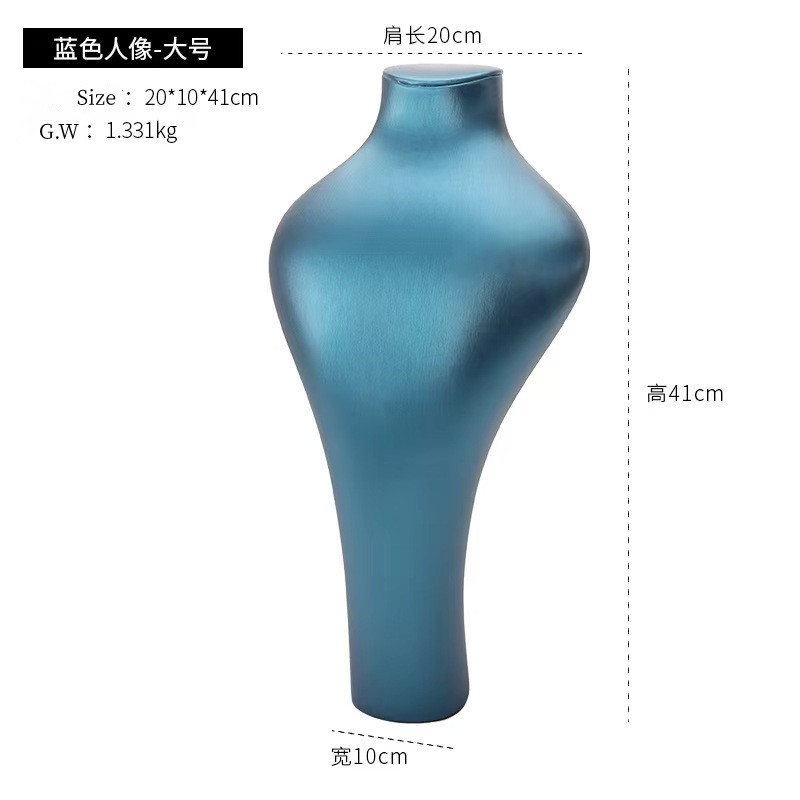 Blue pu leather jewelry display wholesale