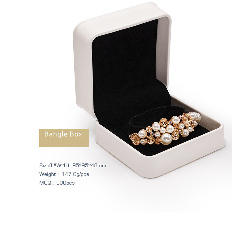 white leather bangle box