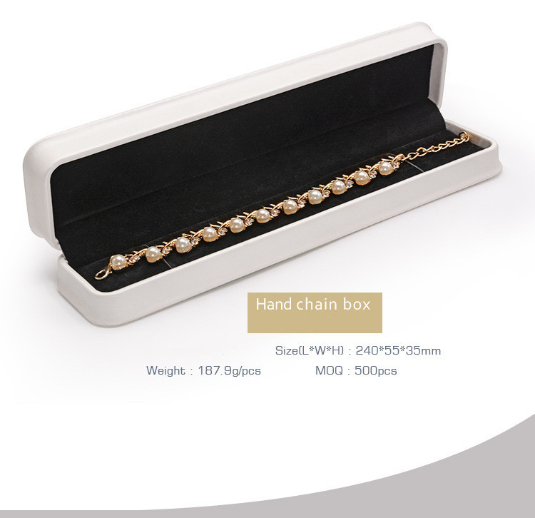 white leather bracelet box