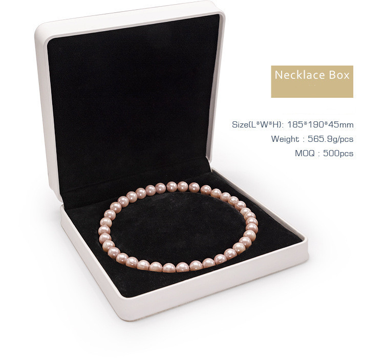 white leather necklace box